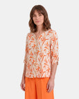 Blusa estampado cuello mao Keisha