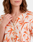 Blusa estampado cuello mao Keisha