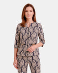 Saco estampado con hebilla complementos Leah