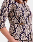 Saco estampado con hebilla complementos Leah