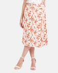 Falda estampado con botones Keisha