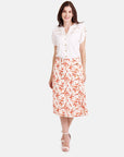 Falda estampado con botones Keisha