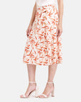 Falda estampado con botones Keisha