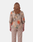 Saco estampado cuello redondo con elevador taniana Curvy