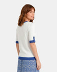Blusa cuello redondo con detalles Reina