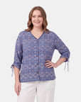 Blusa est mga ajustable reina Curvy
