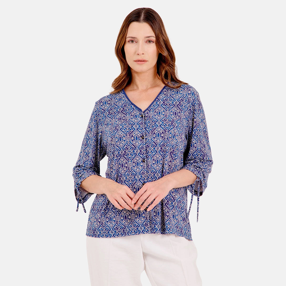 Blusa estampado manga ajustable Reina