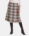 Falda escocesa con botones Kira