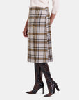 Falda escocesa con botones Kira