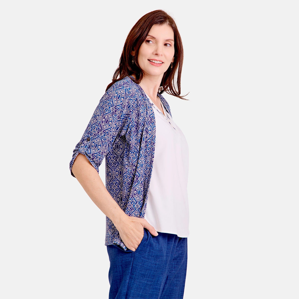 Twin fix estampado con bordado Reina