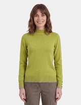Blusa cuello alto con botones Alannah