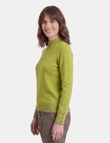 Blusa cuello alto con botones Alannah