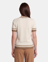 Blusa punto manga corta Collin