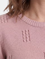 Blusa cuello redondo con trenza manga larga Eilis