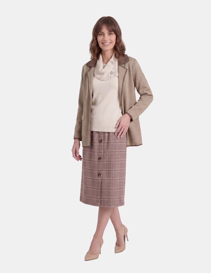 Cardigan manga larga con  contraste Eilis