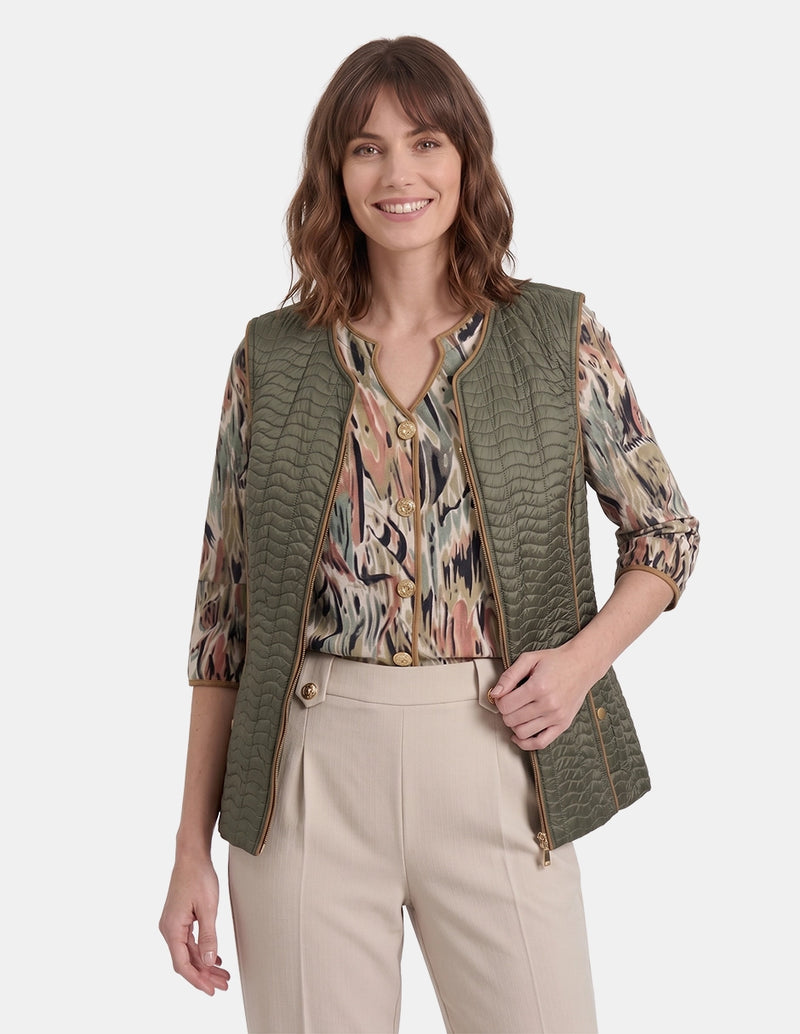 Chaleco capitonado con bolsas Marenna