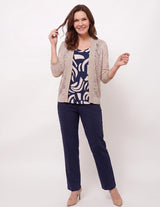 Twin fix cuello redondo estampado complementos