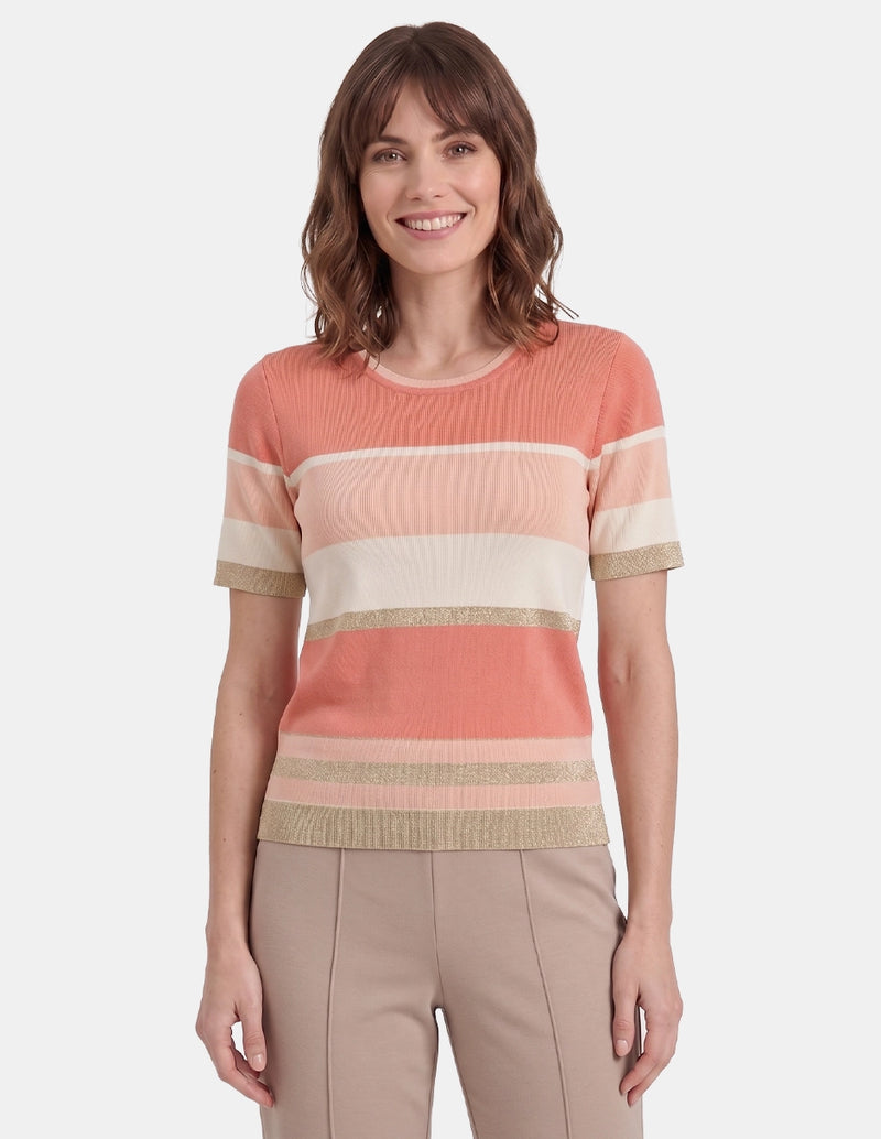 Blusa rayada con manga corta Ciara