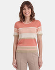 Blusa rayada con manga corta Ciara