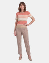 Blusa rayada con manga corta Ciara