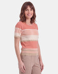 Blusa rayada con manga corta Ciara