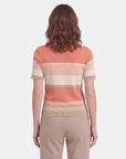Blusa rayada con manga corta Ciara