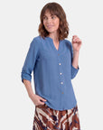 Blusa cuello mao manga corta Seren