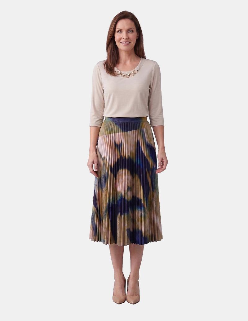 VL79722 - Falda estampada plisada Idris