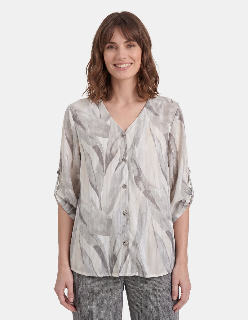 Blusa estampada abta con  elevador Gwen