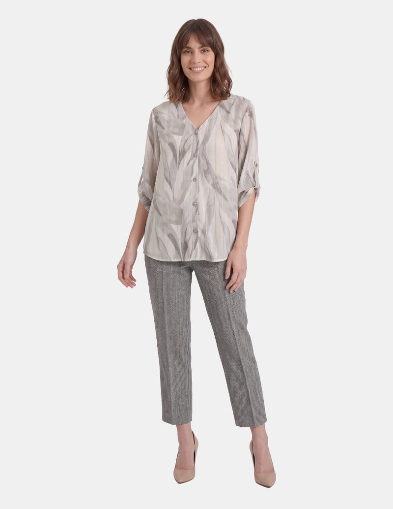 Blusa estampada abta con  elevador Gwen