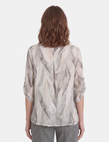 Blusa estampada abta con  elevador Gwen