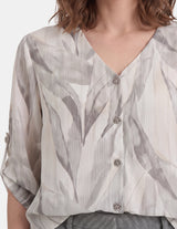 Blusa estampada abta con  elevador Gwen