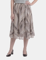 Falda estampada con olan cintura elastica Gwen