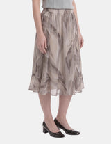 Falda estampada con olan cintura elastica Gwen