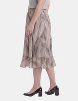 Falda estampada con olan cintura elastica Gwen