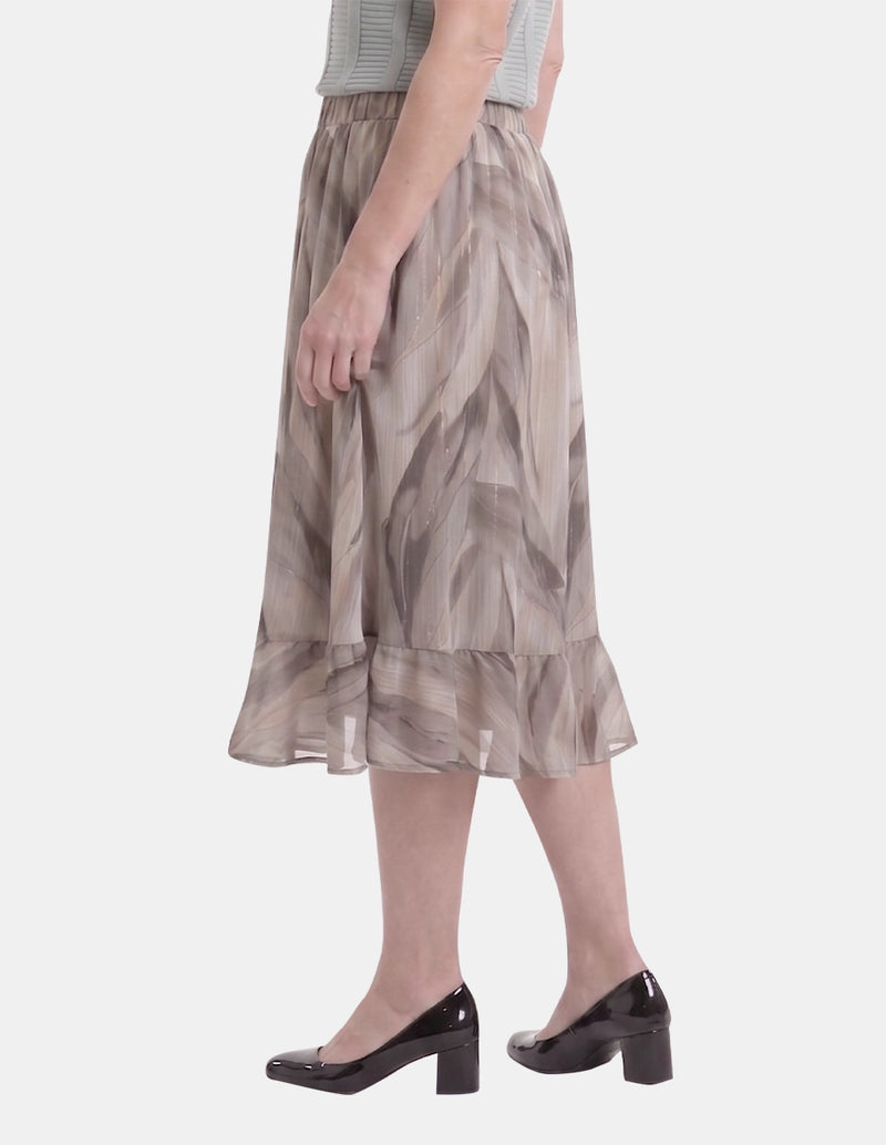 Falda estampada con olan cintura elastica Gwen