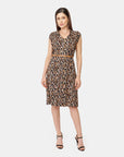Vestido estampado con cunturón Vitos