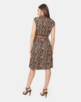 Vestido estampado con cunturón Vitos
