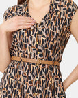 Vestido estampado con cunturón Vitos